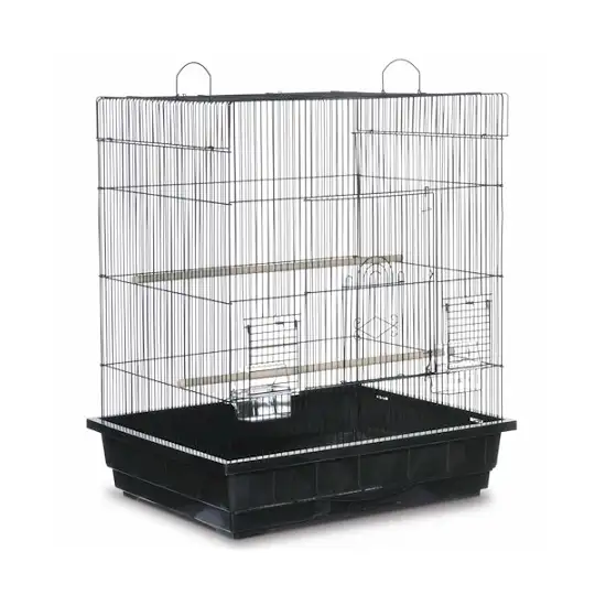 Square Roof Parakeet Cage - Black Photo 1